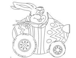 Osterhase im Auto