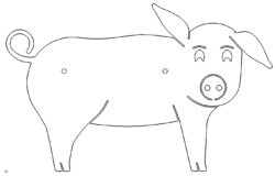 DXF Vorlage "Die Sau" - DXF template 'The Pig'