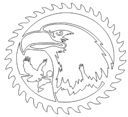 Sägeblatt mit Adler - Sawblade with eagle