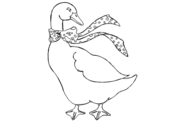 Gans mit Schal - Goose with scarf