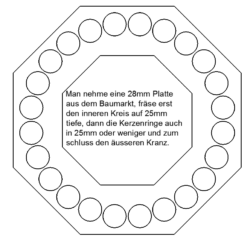 Adventsstern Achteck Teelichthalter - Adventsstern octagon Teelichthalter