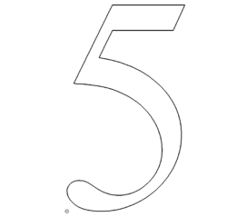 Zahl 5 - Number 5