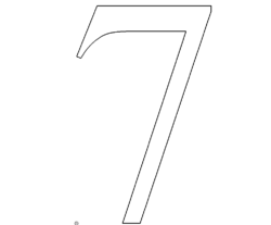 Zahl 7 - Number 7