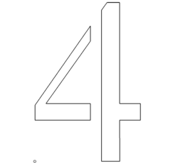 Zahl 4 - Number 4