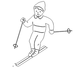 Skifahrer 1. Platz - Skiers 1st place