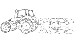 Trecker pflügen - plow tractor