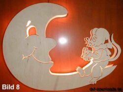 Wandbild Maus mit Mond - Mural mouse with moon